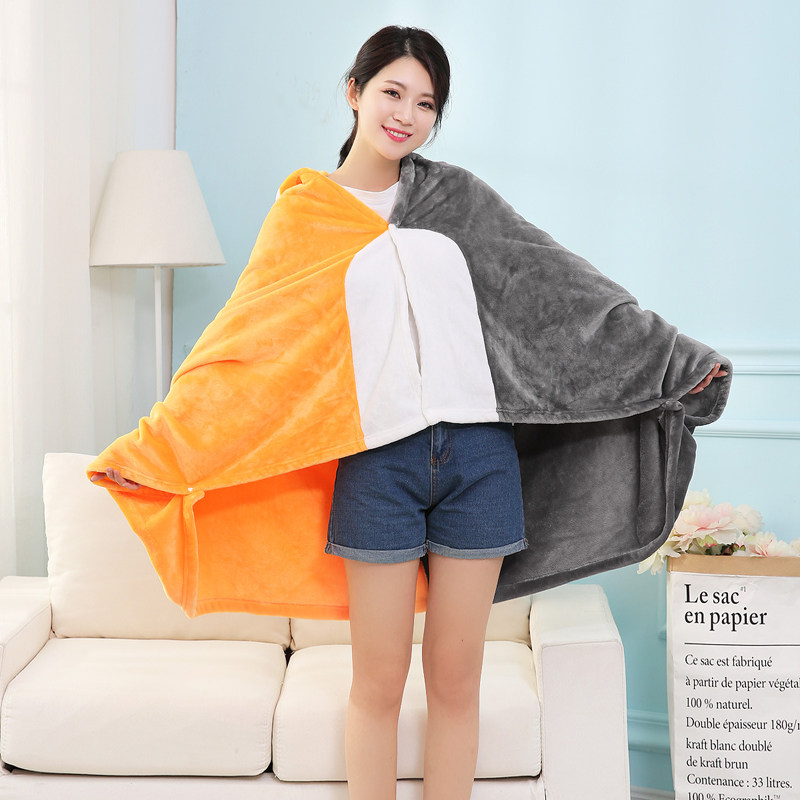 卡通可爱夏目友人帐猫咪老师披风斗篷宅人披肩毯学生午休毯午睡毯