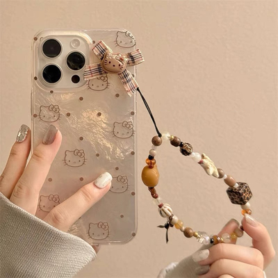 韩风可爱卡通波点kitty猫适用Magic7华为荣耀200/300手机壳80/90/X50GT网红100畅玩40全包x60i防摔70pro女款