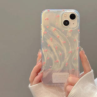 X80大孔Y76s硅胶Y33s日韩X60 ins粉色小碎花适用VIVO X90 S18 S17小众S19全包Y53s防摔S7e女 X100手机壳X70