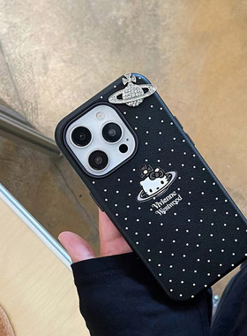 黑色波点星球KT适用小米15/14手机壳红米K60硅胶K50防摔NOTE13小众11卡通12TPRO全包K70至尊版软壳K40PRO+女