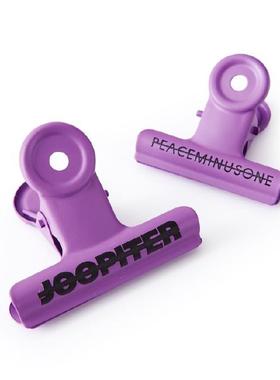 gd权志龙同款pmo字母印字黑色紫色金属夹子