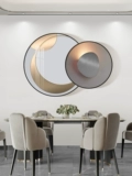 Гостиная декоративная живопись современная минималистская круглая диван Фоны стена роспись Nordic Light Luxury Creative Superposition Restaurant Hanging Painting