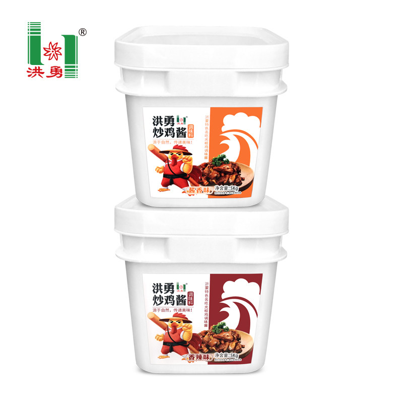 临沂炒鸡酱10斤一酱成菜沂蒙特色洪勇牌光棍鸡料青阳炒鸡宫花椒酱