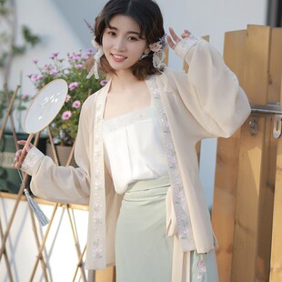 肩带可调春夏内搭宋抹背心吊带宋制纯色大码日常汉服复古女绣花薄