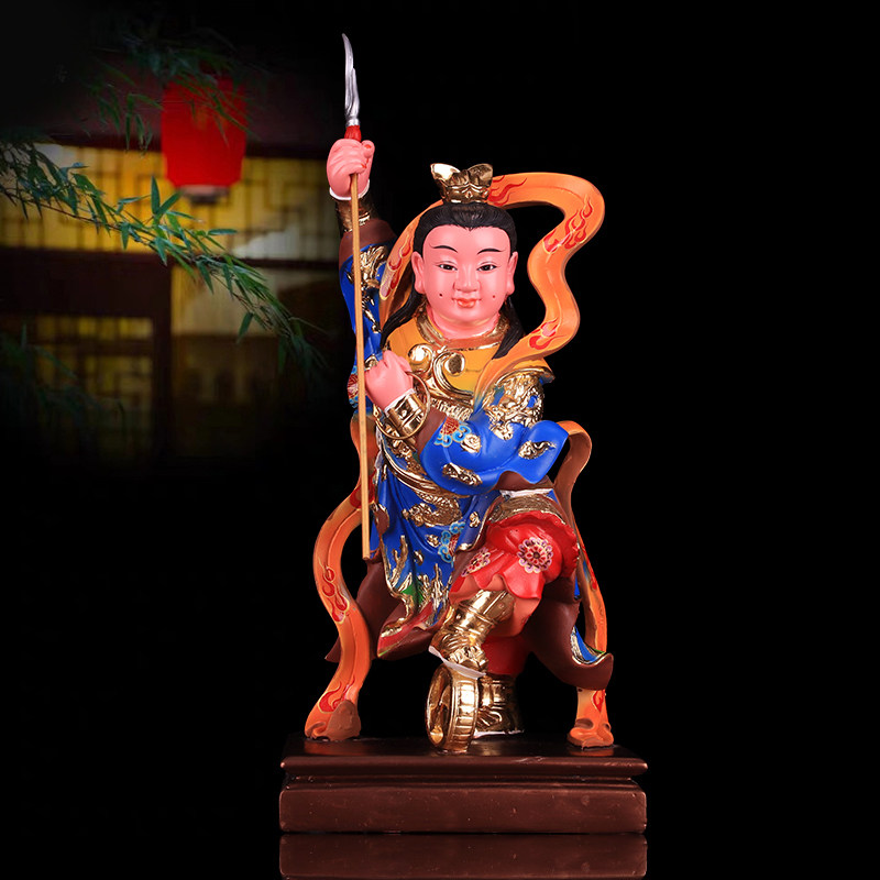 三太子哪吒神像居家树脂彩绘护法中坛元帅三太子神像新品