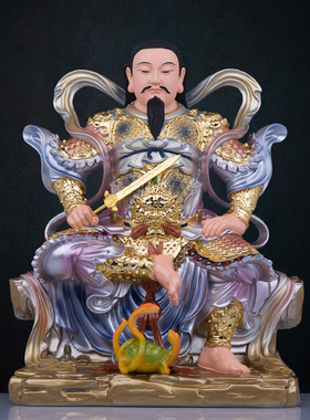 树脂真武大帝神像树脂玄天上帝家用供奉玄武祖师中式祝福摆件