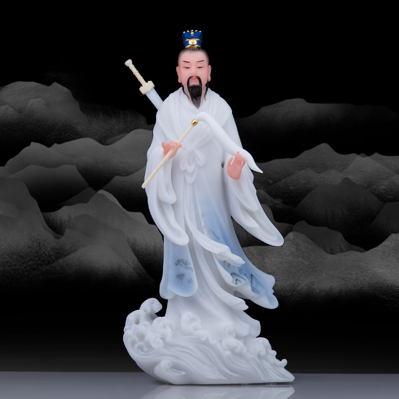 吕洞宾汉白玉神像八仙过海