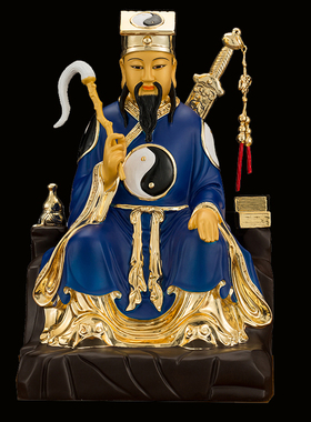 神像彩绘居家供奉纯阳吕祖摆件