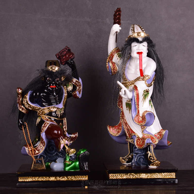 七爷八爷宗教风树脂工艺品单尊价