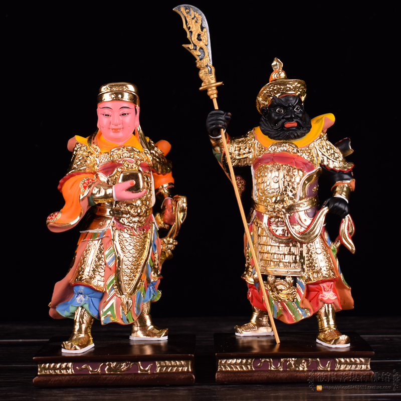 左右护法关公树脂玻璃钢供奉佛像