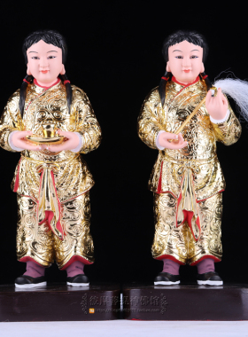 12寸左右婢女侍女宫女神像摆件居家佛堂工艺品新品