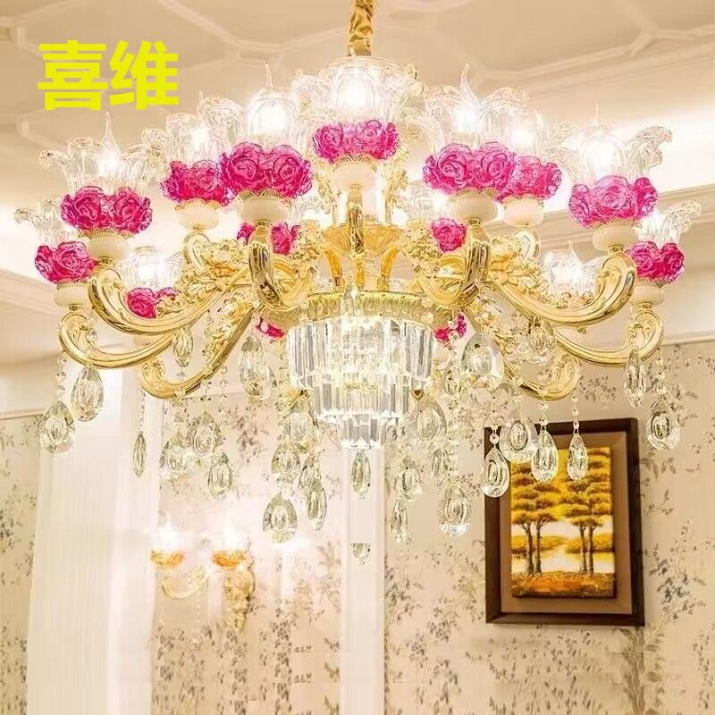 喜维新款客厅餐厅卧室吊灯欧式奢华高档水晶吊灯酒店大厅中山灯具