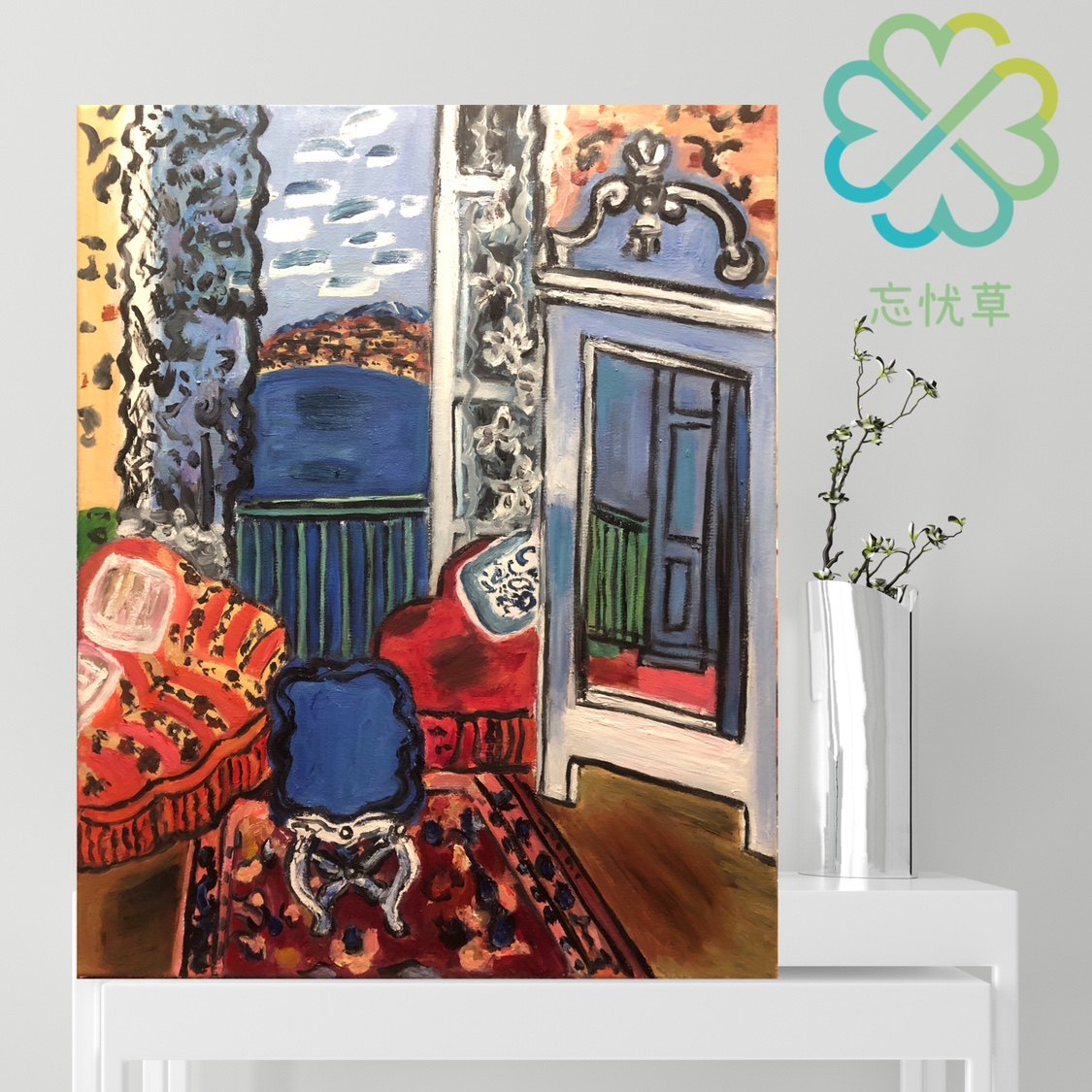 临摹劳尔·杜飞手绘油画纯手绘装饰挂画40*50(仅一幅)