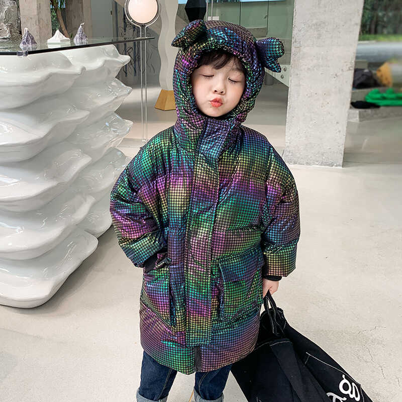 儿童羽绒服中长款冬季2024新款洋气男童女童中小童宝宝保暖外套