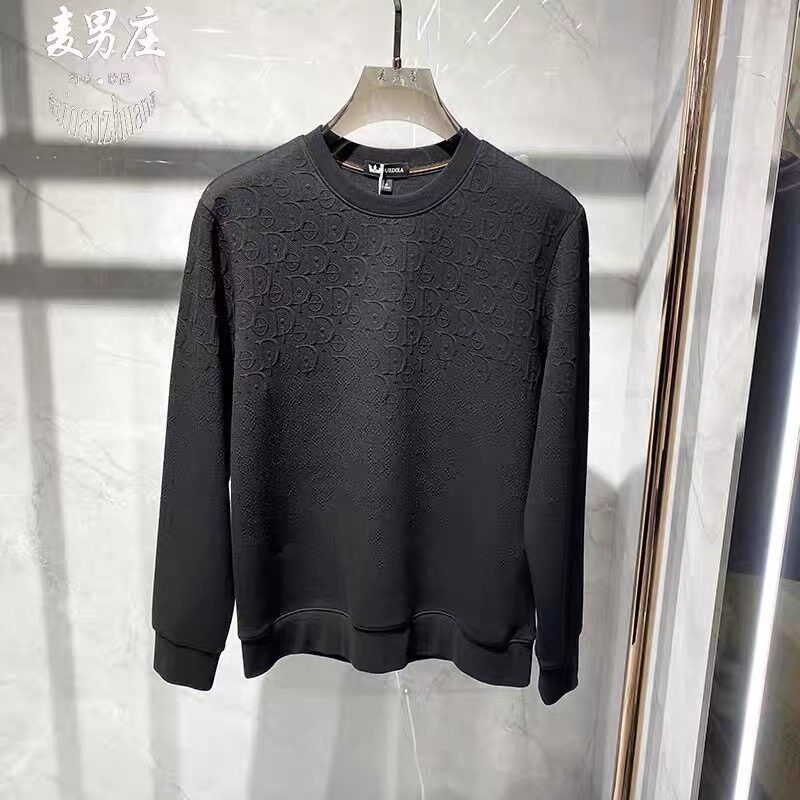 断码特价男士秋冬提花圆领卫衣