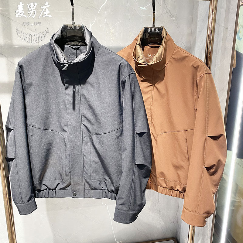 冬季男士立领可翻鸭绒夹克