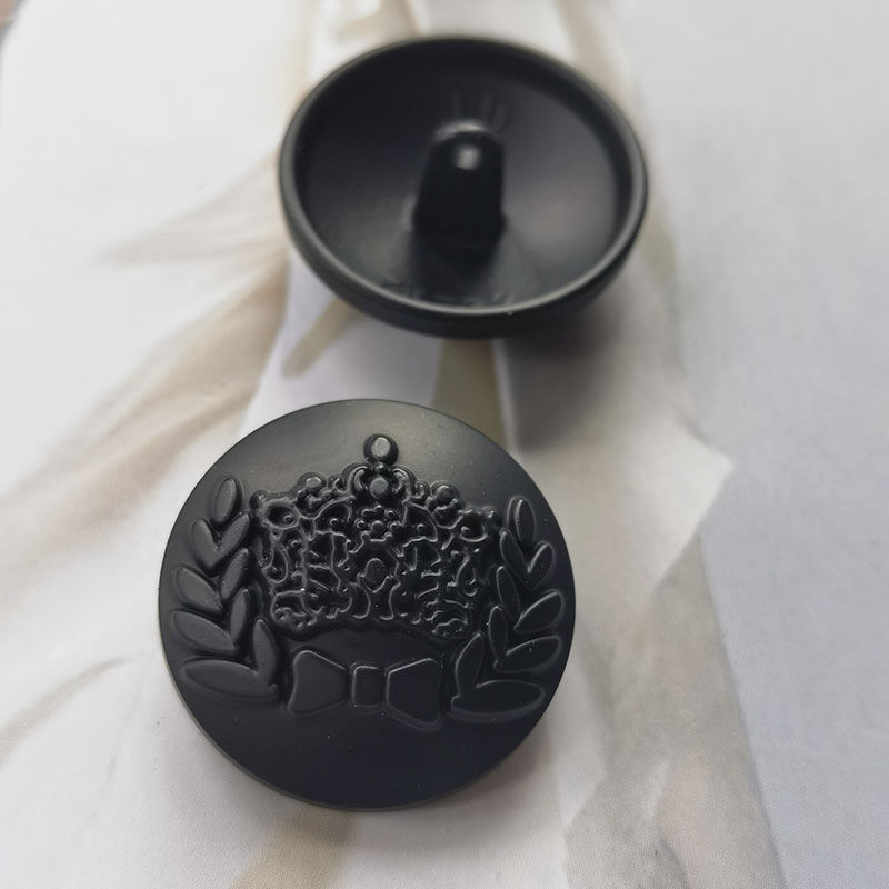 高档精致哑光黑色圆形金属手缝扣子男女士风衣外套皇冠纽扣25mm,居家布艺,纽扣,淘宝优惠券,粉丝福利购,淘宝优惠卷