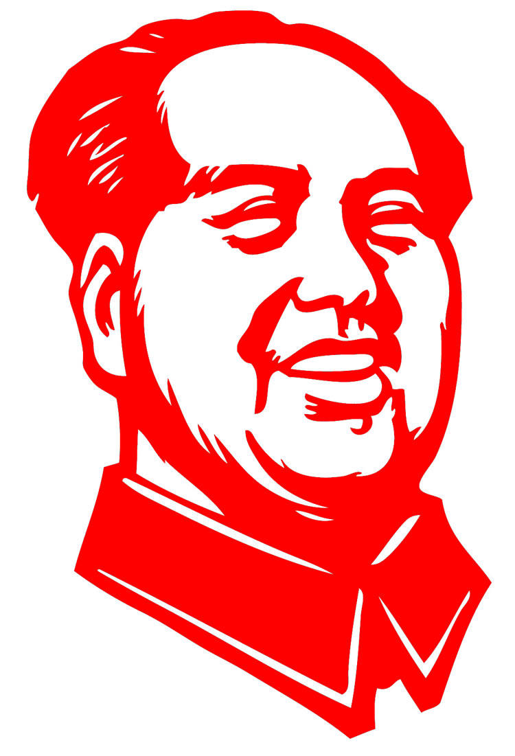 伟人头像剪纸毛朱周邓雷锋红色主题手工宣纸成品爱国爱党红色文化