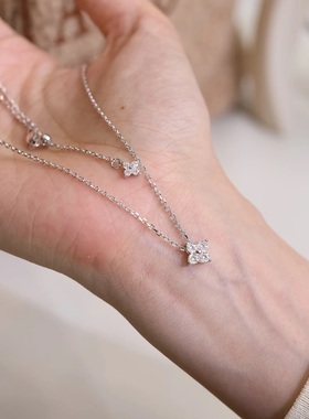 925银莫桑石四叶草手链项链