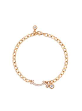 高级感925银手链满钻微笑泡泡流苏手链轻奢时尚小众金色复古手饰