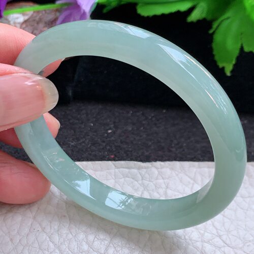 n小圈口52.5*47*9*7贵妃镯 缅甸翡翠a货手镯冰透精美女款手饰玉镯