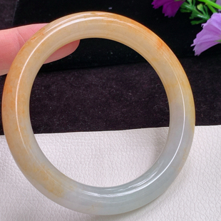 mq实拍58 9.8美人镯精美冰胶双彩招财缅甸翡翠圆条玉手镯手环 9.6