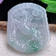 生肖马玉项坠 5缅甸天然翡翠冰飘花马上发财 ktj实拍51.2 43.3
