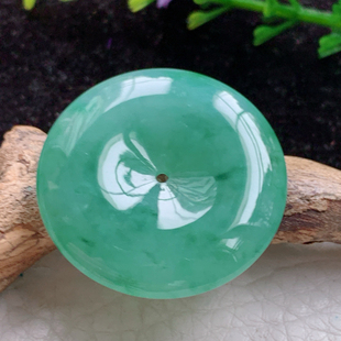 玉扣玉吊坠 玉挂件 6天然翡翠冰润满色油绿百搭平安扣 kit实拍31