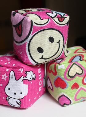 幼儿园小沙包 彩色帆布儿童小沙包 加厚加大丢沙包 环保健身供应