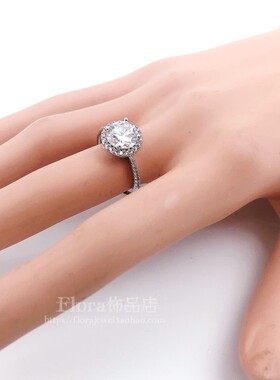 克拉仿真钻石日韩风求婚指环