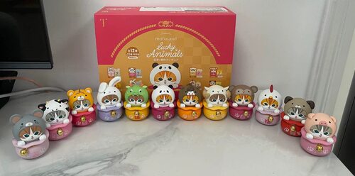 Mofusand鲨鱼猫富士猫十二星座/十二生肖/树屋系列盲盒可爱摆件