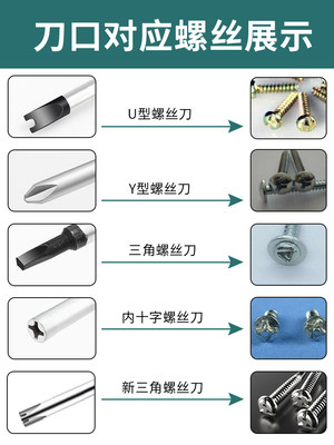 三角螺丝刀U型Y型内十字拆家用插座子弹头螺丝批起子异形螺丝刀小