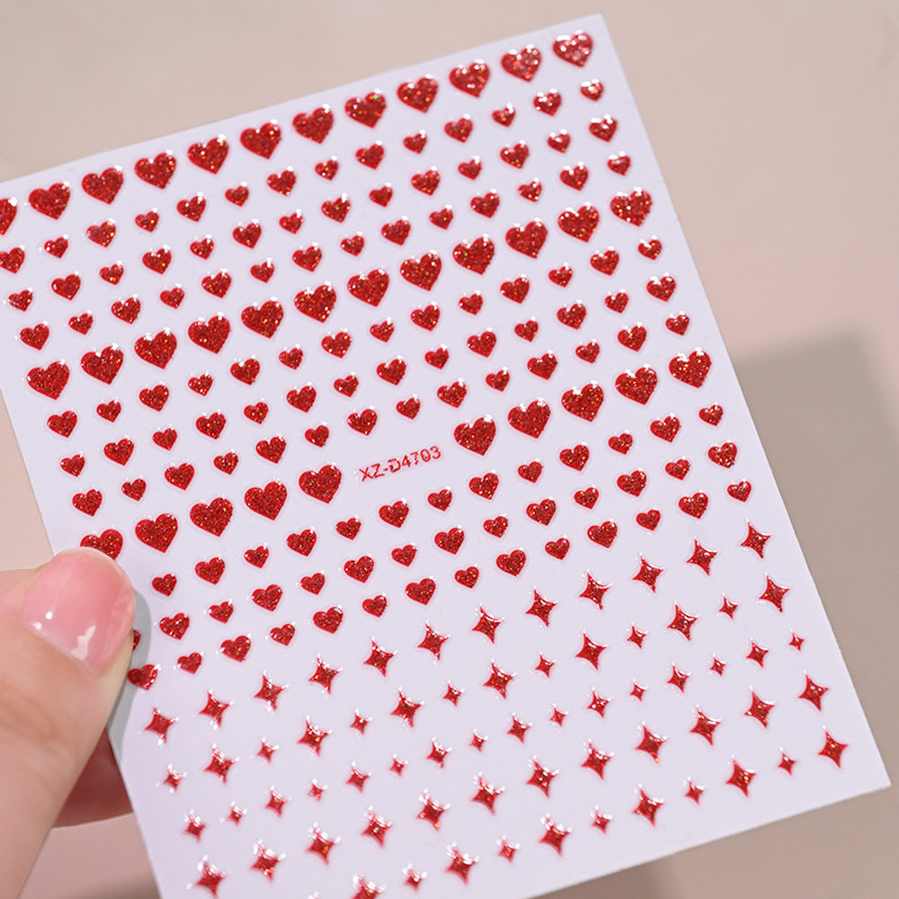 网红情人节葱粉小爱心指甲贴纸红粉色少女星芒美甲贴纸脸部装饰贴,彩妆/香水/美妆工具,美甲工具,淘宝优惠券,粉丝福利购,淘宝优惠卷