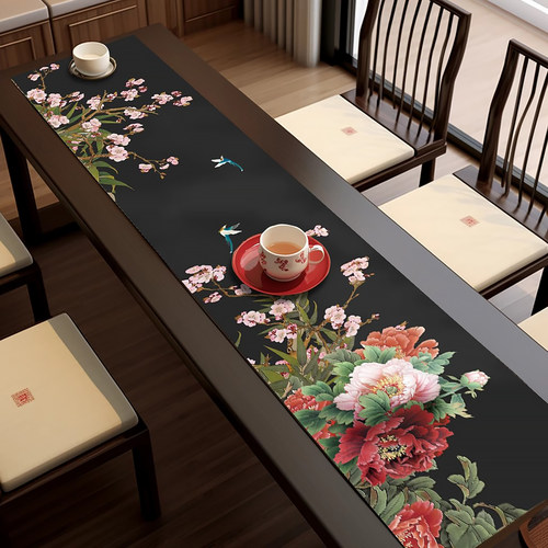 新中式梅兰菊竹桌旗茶艺餐垫包邮