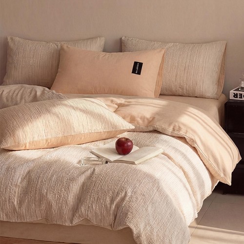 A类全棉色织提花侘寂风四件套