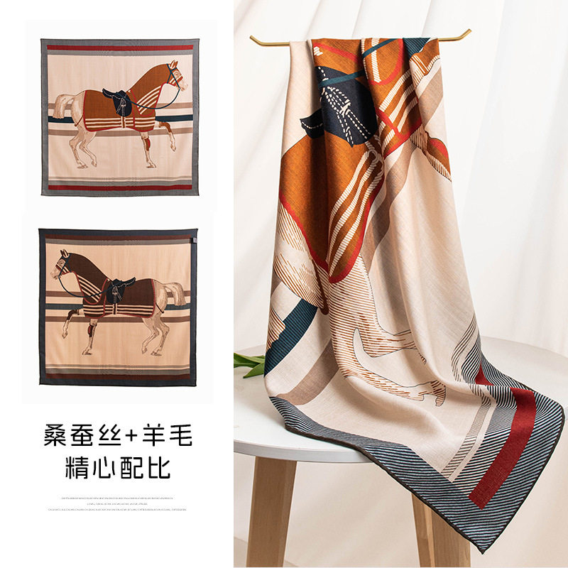 英伦风装饰领巾保暖羊毛围巾搭配神神器高级感复古围脖高档大披肩