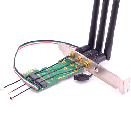 笔记本内置网卡转台式机转接卡 Mini PCIE转PCI express 蓝牙模块