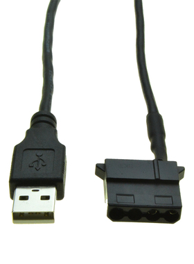 USB转IDE母口 D口风扇供电线 大4Pin电源线 50cm