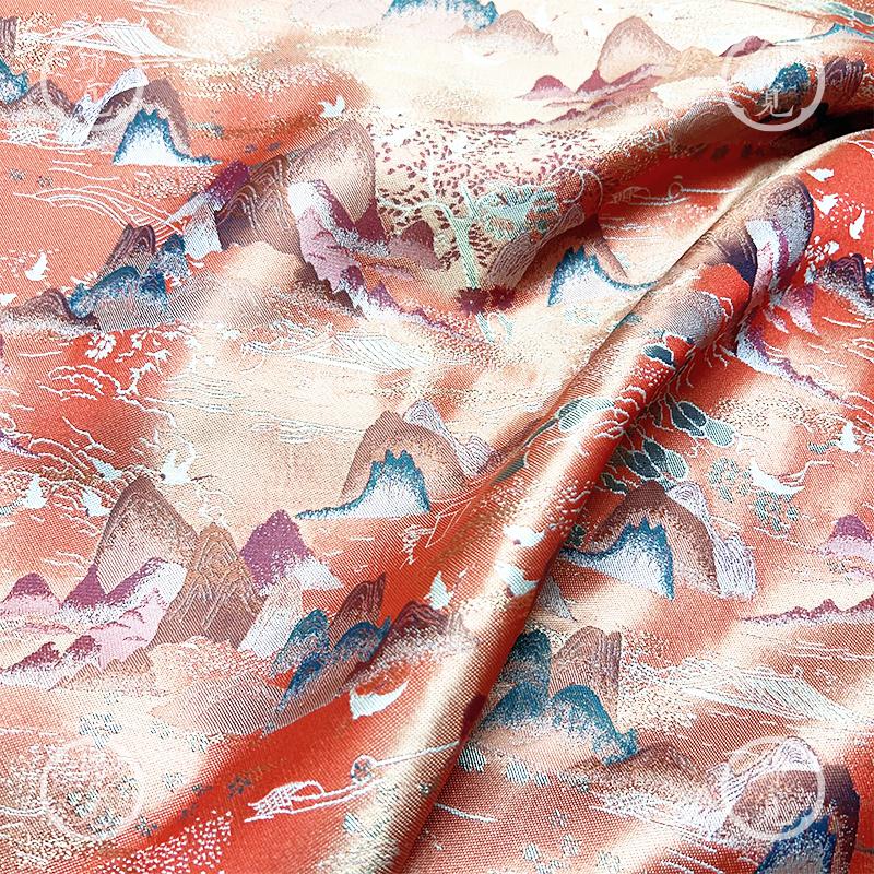 霞瞰蜀锦织锦提花面料新中式服装装饰布改良旗袍汉服布料马甲
