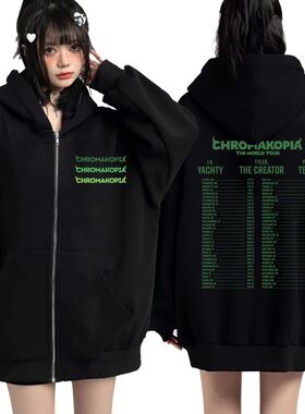 Tyler The Creator Chromakopia Album Zip Up Hoodie Men's Vint