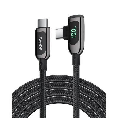 SooPii 90 Degree USB Cable Pro Max X XR 6s 7 8 SE TYPE-C Fas