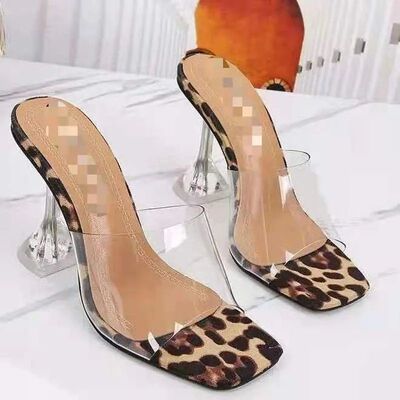 Fashion PVC Women Sandals Summer Open Toed High Heels Women