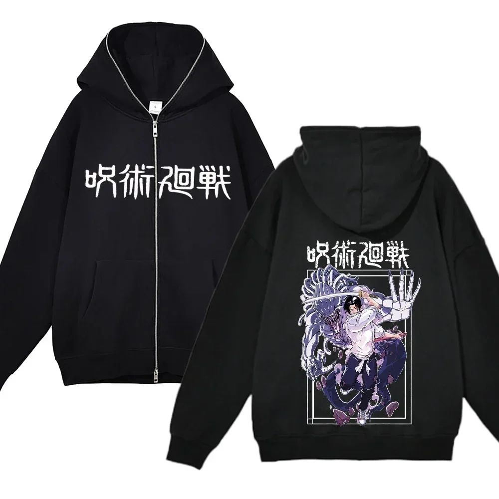 Anime Gojo Satoru Sweatshirts, Zipper Jackets, Thin Fleece H