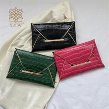 Stone Grain Envelope Clutch Handbag Pochette Female Casual S