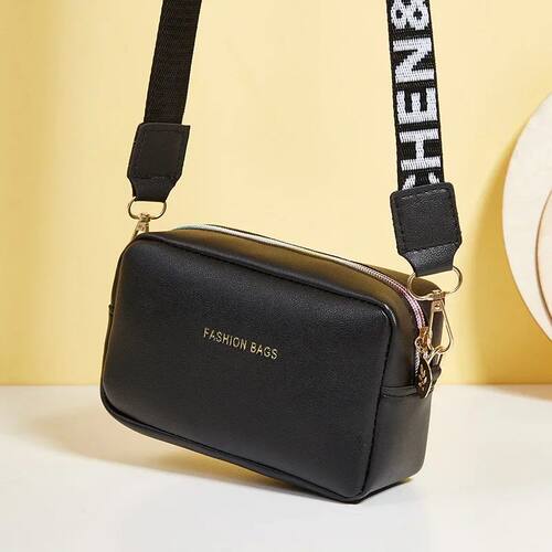 Simple Style Small Shoulder Bags for Women Solid Color Pu Le