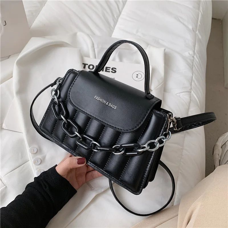 New Chains Shoulder Bag Women Solid Color Crossbody Bag Desi