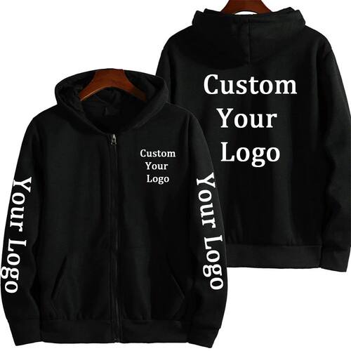 New Custom Zipper Hoodies Your Own Logo Men Women Fashion Lo