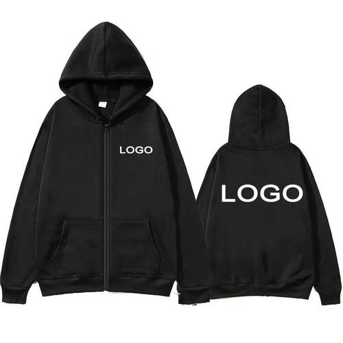 Customized Printed Men Women Zipper Up Hoodie Loose Casual C
