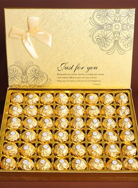 新款费列罗巧克力礼盒送女友生日新年元旦情人节创意520零食礼盒