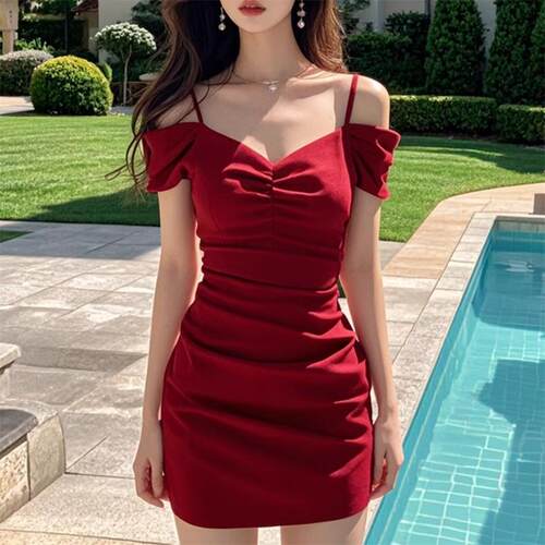 法式吊带连衣裙夏季新款